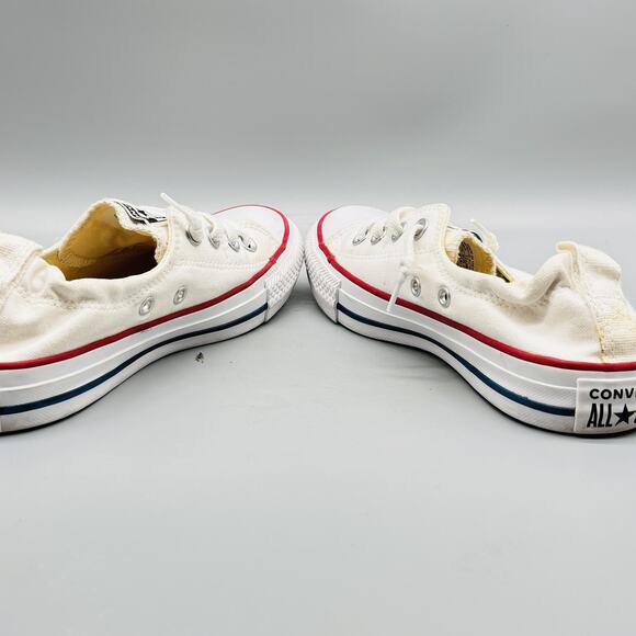 Converse Shoes Womens 6 White Canvas Chuck Taylor Shoreline Slip On Low Sneakers - Picture 5 of 9